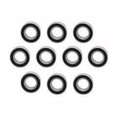 10 Pcs Deep Groove Ball Bearing Rubber Cover Bearing Ball Bearings 606RS 6x17x6mm Pre-Lubricated Bearings High-Carbon Steel Silver