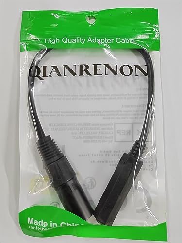 QIANRENON XLR male to 1/4 inches Female Balance Cable Adapter TRS 6.35mm to XLR 3 Pin Mono Audio Connect Convert Interconnect Cable 36cm/14.2in