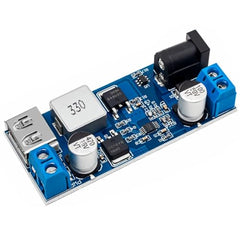 JZK 24V / 12V to 5V 5A Power Buck DC-DC Power Down Module Power Supply Video Converter Board with LEDs