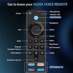 superpow Replacement Voice Remote (3rd Gen) Compatible with TV Stick 4K, TV Stick (2nd & 3rd Gen), TV Cube (1st & 2nd Gen),TV (3rd Gen),TV Stick Lite