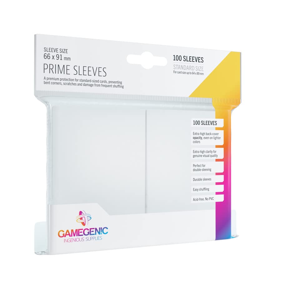 Gamegenic GGS11017ML Prime Sleeves (100-Pack), White