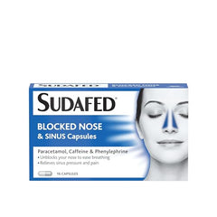 Sudafed Fever, Blocked Nose & Sinus Capsules, 16 Capsules