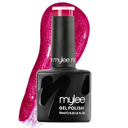 Mylee Gel Nail Polish 10ml [Kiss The Season] UV/LED Soak-Off Nail Art Manicure Pedicure for Professional, Salon & Home Use [Fine Glitters Range] - Long Lasting & Easy to Apply