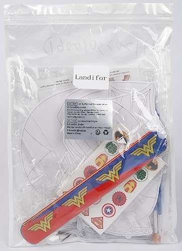 Landifor 36pcs Superhero Party Bag Fillers Avengers Party Bag Favors Includes Colour-In Paper Mask Slap Bands for Kids Classroom Rewards Birthday Party Pinata Filler Lucky Dip Prize