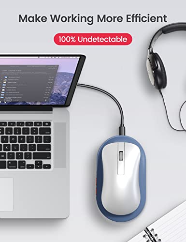 VAYDEER Ultra Slim Mouse Mover with Adjustable Interval Timer, Undetectable & Noiseless Jiggler Simulates Realistic Movement, Driver-Free Shaker for Keeping the PC Active and Secure.