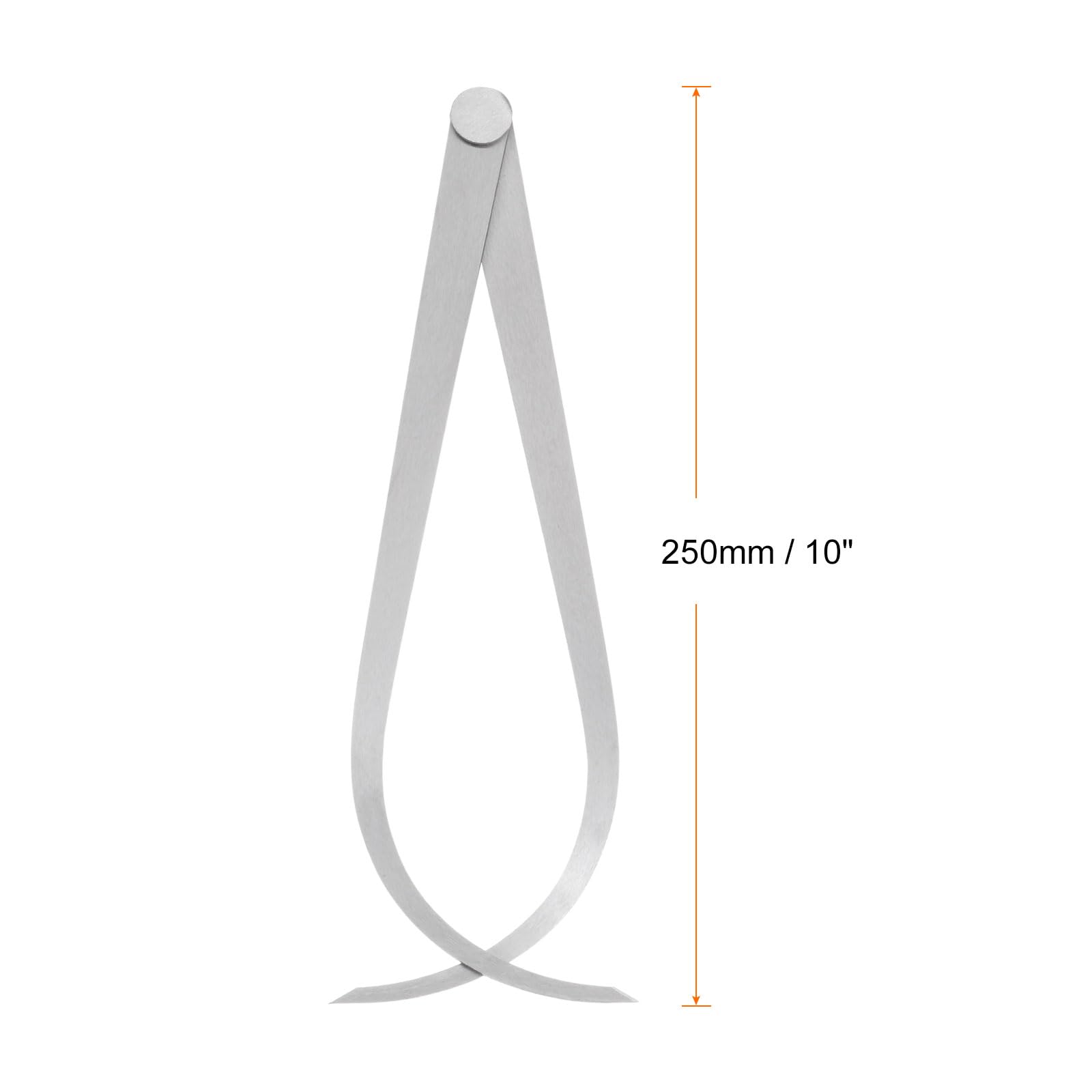 sourcing map Firm Joint Outside Caliper 250mm 10 inch 410 Stainless Steel Firm Friction Joint External Measurement Tool