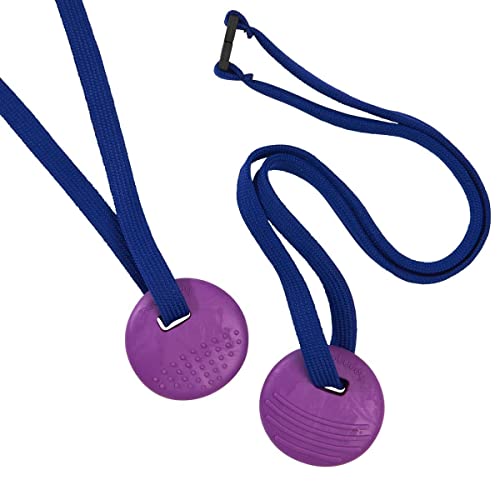 Sensory Direct Chewbuddy Disc - Purple Twin Pack, Sensory Fidget Toy, Chew or Teething Aid   for Kids. Adults, Autism, ADHD, ASD, SPD, Oral Motor or Anxiety Needs