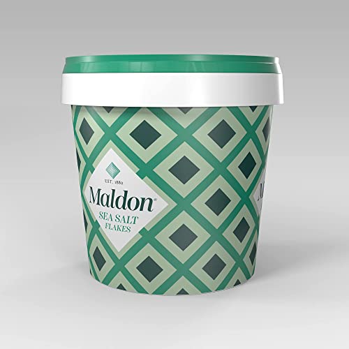 Maldon - Sea Salt Flakes, Unique Pyramid Shaped Salt Flakes, Perfect for a Wide Range of Dishes, Hand-Harvested for Four Generations, 570g Tub