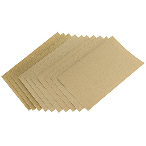 Coral 74200 Abrasive Sandpaper Sheets 10 Pack incl Fine Medium and Coarse Grits, Brown