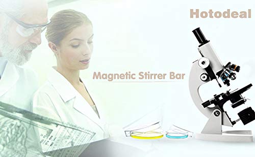 Hotodeal PTFE magnetic stirrer and mixer stir bar (Set of 7) White