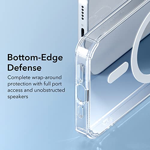 ESR Krystec Clear Case with HaloLock Compatible with iPhone 14 Pro Max, Compatible with MagSafe, Ultra-Yellowing Resistant, Shockproof Military-Grade Protection, Polycarbonate Buttons, Transparent