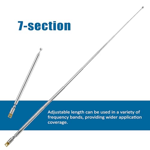 VooGenzek 3 PCS 75cm 7 Section Replacement Telescopic Aerial Antenna, DAB FM Antenna Replacement, Portable Radio Antenna, for DAB AM/FM Stereo Reception