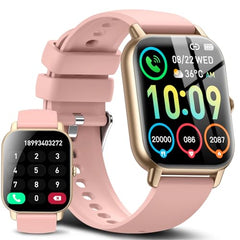 Ddidbi Smart Watch for Men Women Answer/Make Calls, 1.85 inches Fitness Tracker with Heart Rate Sleep Monitor, Activity Tracker with 112 Sports Modes, IP68 Waterproof Smartwatch for iOS/Android, Pink