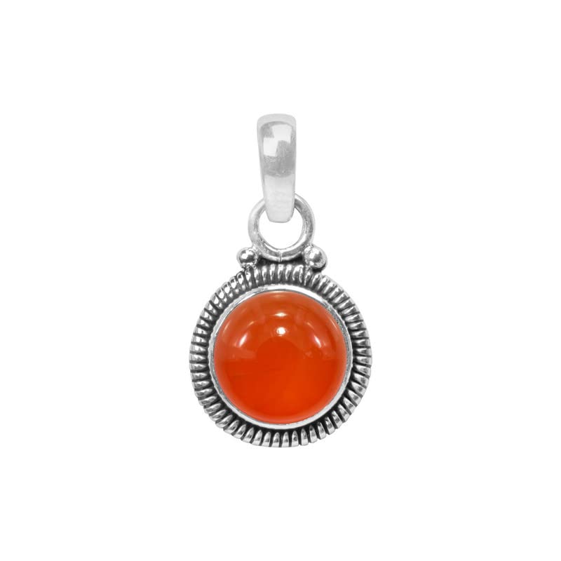 Carnelian Stone 925 Sterling Silver Pendant Necklace For Women Girls Gift, Natural Gemstone Pendant Necklace, Solitaire Pendant, Handmae Pendant