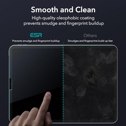 ESR Tempered-Glass Screen Protector for iPad Pro 11 Inch (2022/2021/2020/2018) and iPad Air 5/4 (2022/2020), Tempered-Glass Film with Easy Application Tray, Scratch Resistant, HD Clarity, 2 Pack