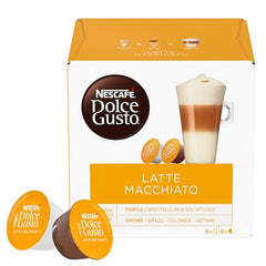 NESCAFE Dolce Gusto Latte Macchiato Coffee Pods - total of 48 Latte Macchiato Coffee Pods - Milky Coffee (3 Packs)