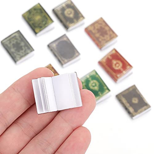 Molain Miniatures Dollhouse Books, Mini Books Dollhouse Accessories 1:12 Miniatures Books Dollhouse Decoration Accessories for Dollhouse Study Room Bedroom Library (12 Pcs A)