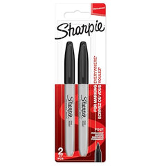 Sharpie Permanent Markers   Fine Point for Bold Details   Black Ink   2 Marker Pens