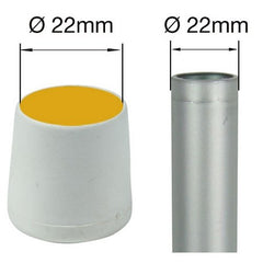 Lifeswonderful - 4 pcs Domed Furniture Feet - Ideal for Tables, Chairs etc - Available in Many Sizes & Colours (22mm, White)