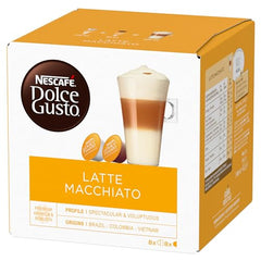 NESCAFE Dolce Gusto Latte Macchiato Coffee Pods - total of 48 Latte Macchiato Coffee Pods - Milky Coffee (3 Packs)