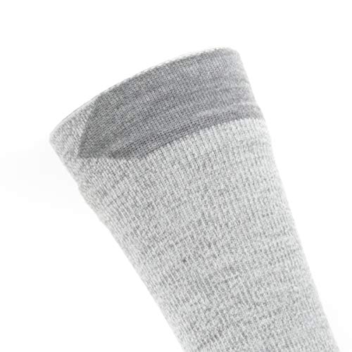 SEALSKINZ Mens Walking Thin Mid Socks, Grey/Grey Marl, L EU