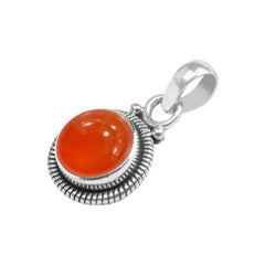 Carnelian Stone 925 Sterling Silver Pendant Necklace For Women Girls Gift, Natural Gemstone Pendant Necklace, Solitaire Pendant, Handmae Pendant