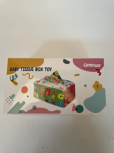 URMYWO Baby Toys 6 to12 Months, Baby Tissue Box Toy, Sensory Toys for Babies, Toys for 1 Year Old Boy Girl, Soft Crinkle Toys for Infant Toddlers, Stocking Stuffers, Baby Boy Girl Gifts