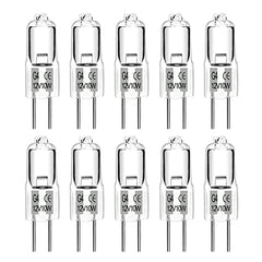 G4 Halogen Bulbs 10W 12V, G4 Dimmable Halogen Light Bulbs Warm White 2700K, 2 Pin G4 Halogen Light Bulb Clear Capsule Lamp Bulbs for Cooking Lighting, Crystal Chandeliers, Track Lighting, Pack of 10