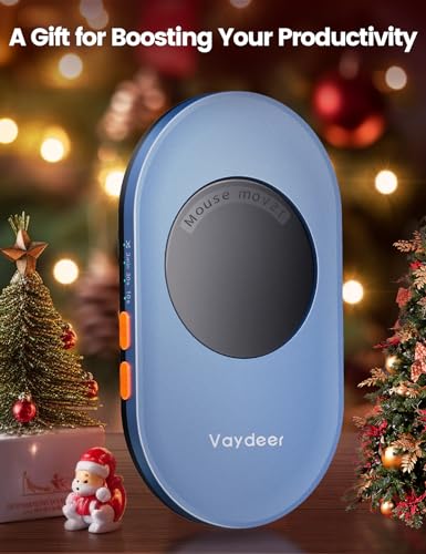 VAYDEER Ultra Slim Mouse Mover with Adjustable Interval Timer, Undetectable & Noiseless Jiggler Simulates Realistic Movement, Driver-Free Shaker for Keeping the PC Active and Secure.