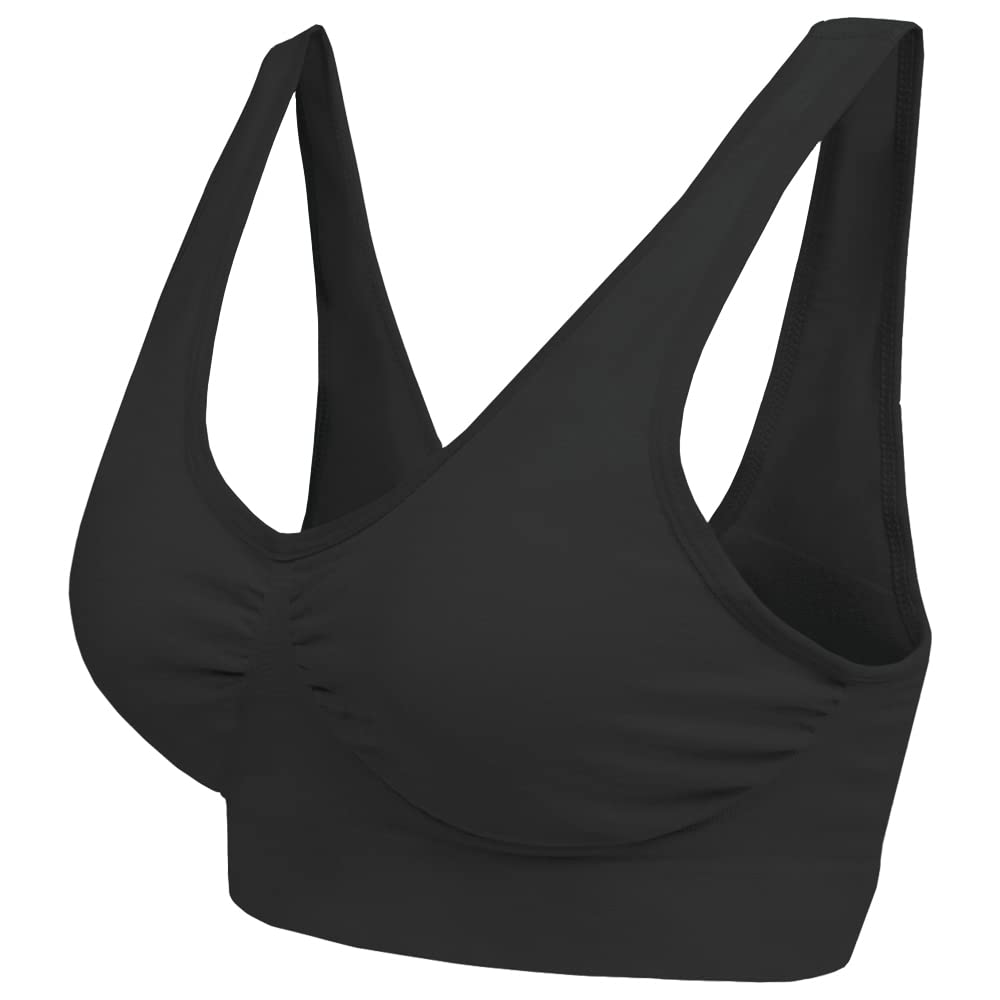 Blu Apparel Multipack Seamless Comfort Bras - 3 Pack (S Black/White/Nude)