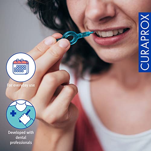 Curaprox CPS 06 Prime Refill Interdental Brushes, Turquoise, 8 Count - 8 x 0.6mm - 2.2mm Internal Toothbrushes.