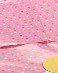 UK Greetings Wrapping Paper for Her/Friend - Pink Polka Dot Design