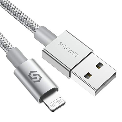 Syncwire iPhone Charger Cable 2m/6.6ft [Upgraded C89 Apple MFi Certified] iPhone Charging Cable Premium Double Nylon Braided Fast Charging iPhone Cable for iPhone 12 11 XR XS X 8 7 6s 6 iPad iPod