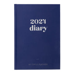 Invero 2024 Page A Day A5 Hardback Diary - Jan 2024 to Dec 2024 Planner Organizer Calendar with Hour Intervals & Worldwide Travel and Metric Information - Pink