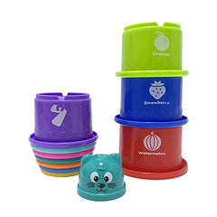 Ram© Baby Kids 11 Piece Stacking Cups Stackers Pre-school Learning Toy Stacking Tower Pyramid