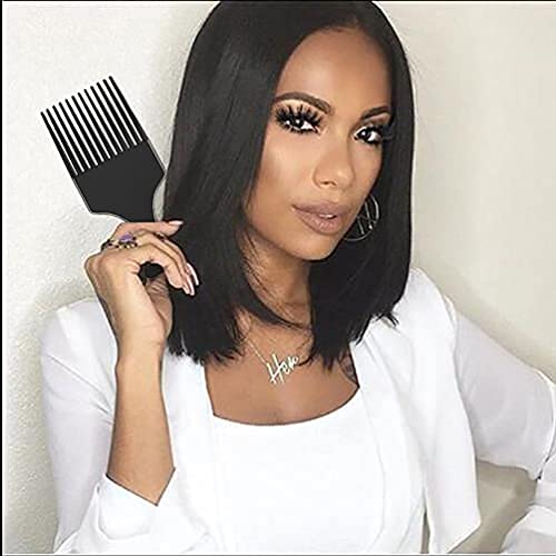 3 Sizes Afro Combs Set, Black Plastic Afro Hair Comb Hair Pick Comb Wide Tooth Comb Hairdressing Styling Tool for Natural Curly Hair Style