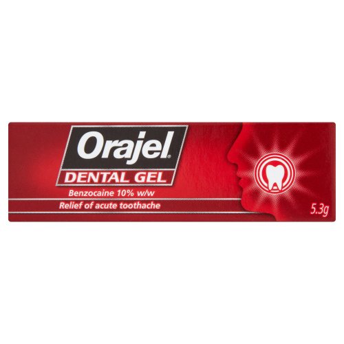 Orajel Dental Gel Rapid Toothache Relief, with Benzocaine 10% w/w 5.3g