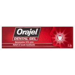 Orajel Dental Gel Rapid Toothache Relief, with Benzocaine 10% w/w 5.3g