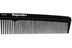 Hair Comb Black Professional Hairdressing Carbon Fiber Comb Master Barber and Salon Anti Static Heat Resistant Strong & Durable Medium and Fine Tooth By Majestikand