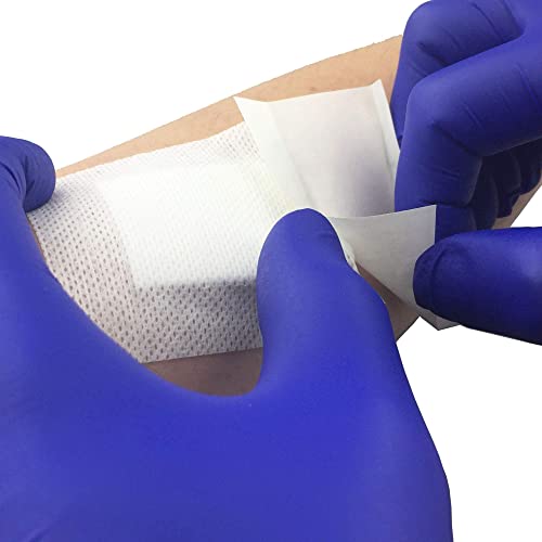 Pack of 10 Adhesive Sterile Wound Dressings - Suitable for cuts and grazes, Diabetic Leg ulcers, venous Leg ulcers, Small Pressure sores (60mm x 70mm)