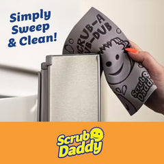 Scrub Daddy Damp Duster Towel Magical Dust Cleaning Sponge, Dusters for Cleaning, Venetian & Wooden Blinds Cleaner, Vents, Radiator, Skirting Boards, Mirrors, Dust Brush Tools, Home Gadgets, Grey