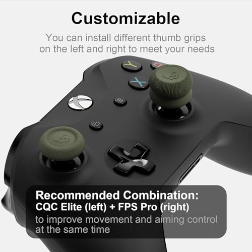 Skull & Co. Skin, CQC and FPS Thumb Grips Joystick Cap Analog Stick Cover for XBOX (XSX/XB1) Controller - Black, 3Pairs(6pcs)