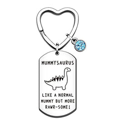 QMVMV Funny Mummy Gifts Mummysaurus Keyring from Daughter Son Birthday Christmas Thanksgiving Mothers Day Gifts for Mummy Mother Mama Mum