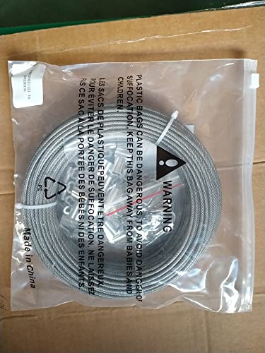 TooTaci Garden Wire,15M/2mm Wire Rope,2mm Stainless Steel Cable Wire Rope PVC Coated,1/16 Tension Wire with M5 Turnbuckle Wire Tensioner Kit for Picture Hanging,Catenary Wire Kit,Light Hanging Project