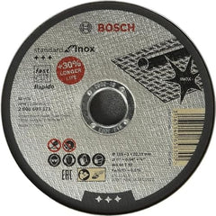 Bosch Professional 2608603255 10 x Cutting Discs for Inox Rapido WA 60 T BF (for Stainless Steel, Ø 125 mm, Straight, Accessories for Angle Grinders), White, 125mm x 1mm x 22.23mm