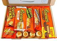 Reeses American Chocolate Gift Box   Reese's Peanut Butter Chocolate Hamper   Reese American Candy Gift Set Selection   Chocolate Letterbox Friendly Gift Box   Chocolate Gift for Reeses Lovers