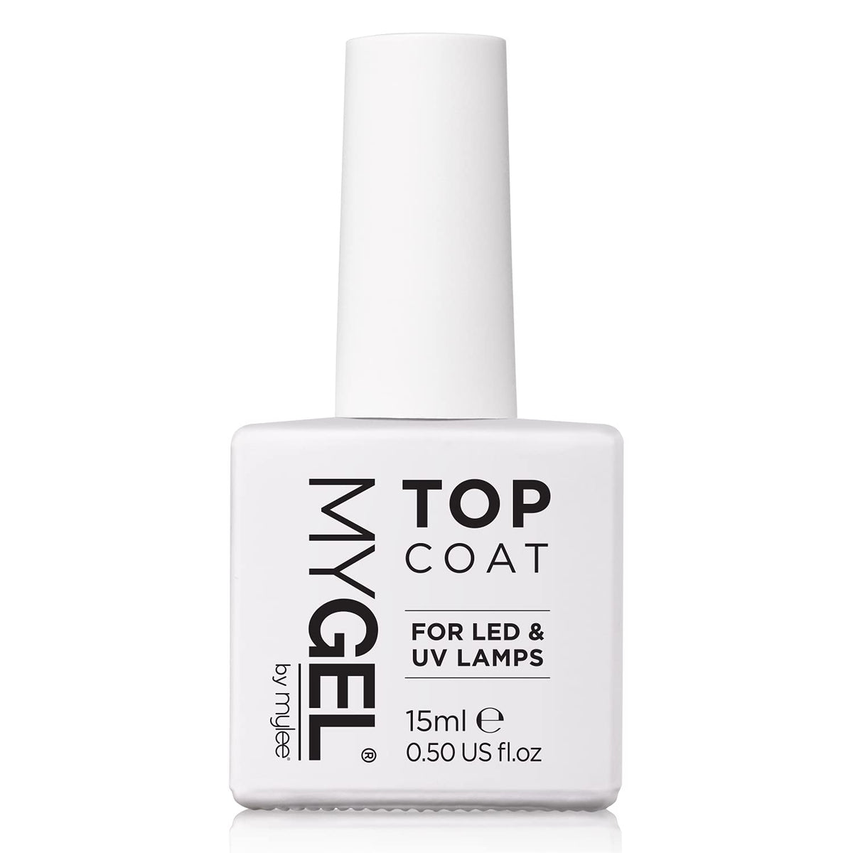 MYGEL by Mylee Nail Gel Polish Top Coat 15ml, UV/LED Soak-Off Nail Art Manicure Pedicure for Professional, Salon & Home Use, Long Lasting, Easy to Apply, No Chips, Durable & Safe