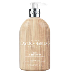 Baylis & Harding Elements Oud Wood & Bergamot Hand Wash, 500 ml (Pack of 3) - Vegan Friendly