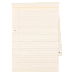 Rhino Cream Paper A4 Refill Pad   8mm Lined and Margin   50 Leaf/100 Page / 1-Pack - Ideal A4 Writing Paper for Dyslexia & Other SEN