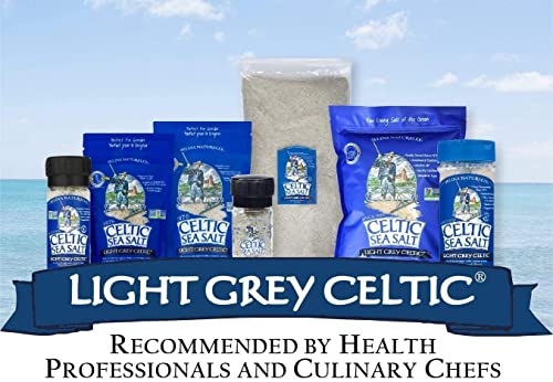 Light Grey Celtic Sea Salt 1 Pound Resealable Bag - Additive-Free, Delicious Sea Salt, Perfect for Cooking, Baking and More - Gluten-Free, Non-GMO Verified, Kosher and Paleo-Friendly